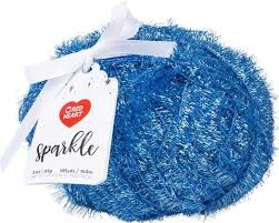 Red Heart Sparkle 8931 Blue Polyester Craft Yarn